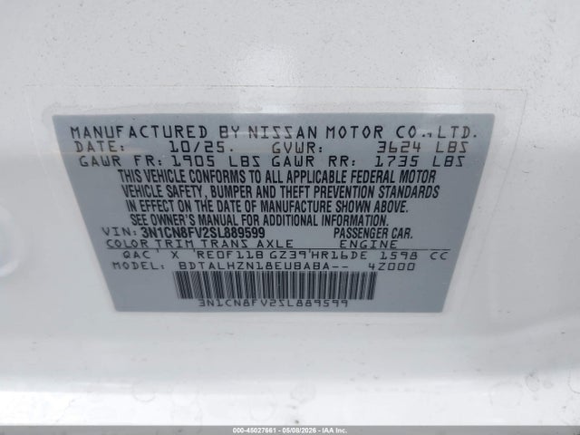 2025 NISSAN VERSA 1.6 SR 9