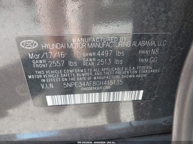 2016 Hyundai SONATA SPORT 照片 9