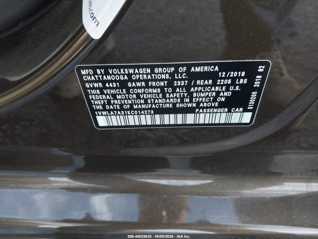 صورة مصغرة 9 لـ 2019 Volkswagen PASSAT 2.0T WOLFSBURG EDITION