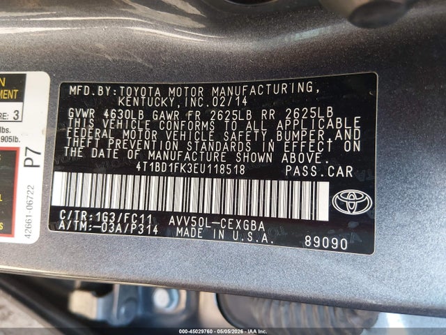 صورة 9 لـ 2014 Toyota CAMRY HYBRID XLE
