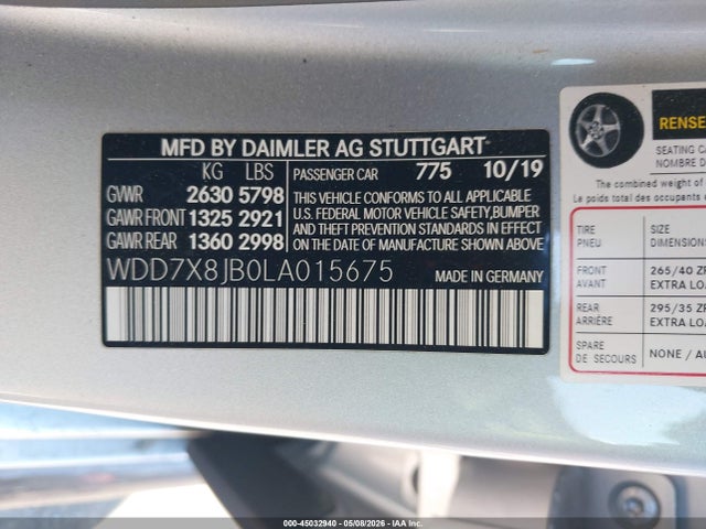 2020 MERCEDES-BENZ AMG GT 63 4-DOOR COUPE 9