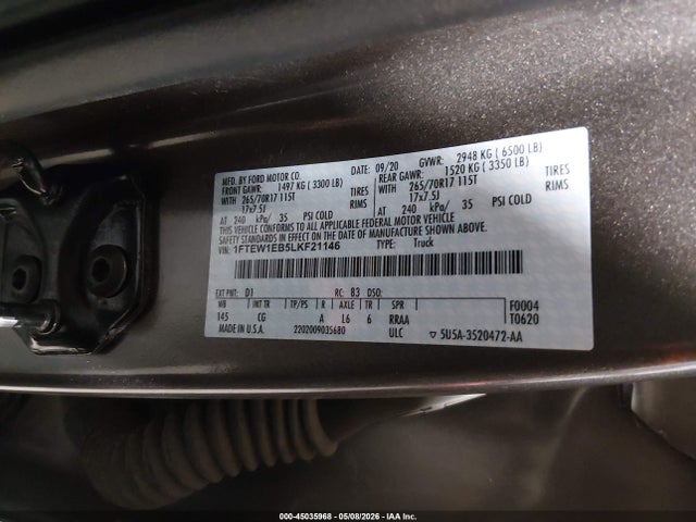 صورة 9 لـ 2020 FORD F-150 XL