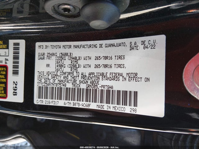 صورة 9 لـ 2022 Toyota TACOMA TRD OFF ROAD