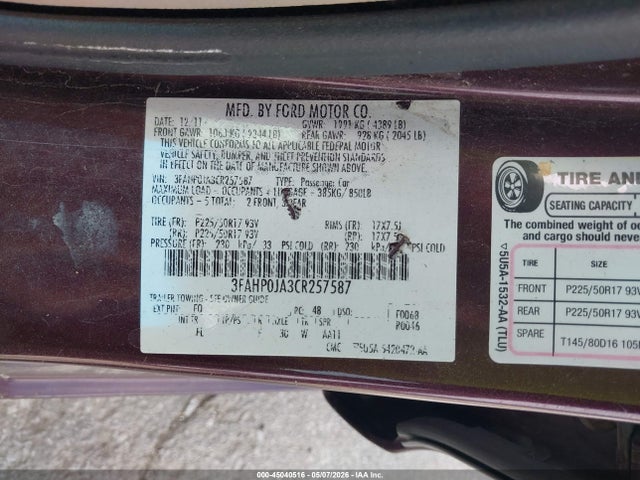 FORD FUSION SEL - 9