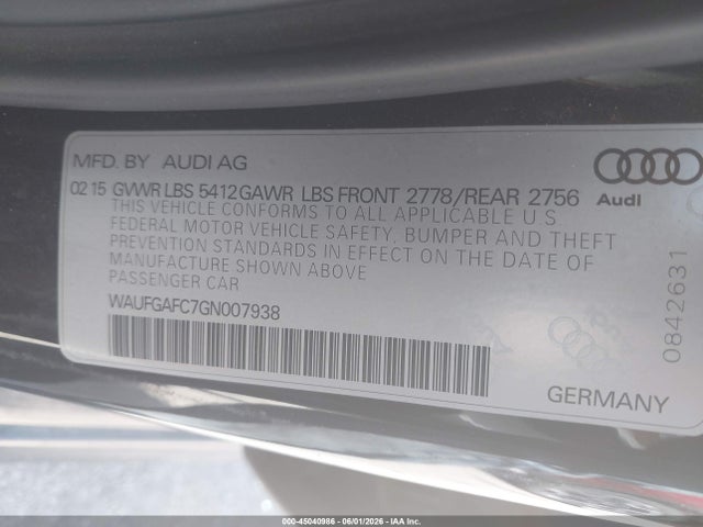2016 AUDI A6 3.0T PREMIUM PLUS 照片 9