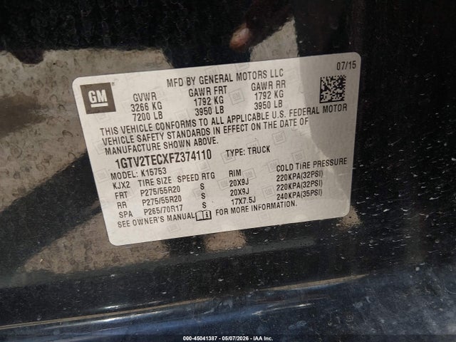 صورة 9 لـ 2015 GMC SIERRA 1500