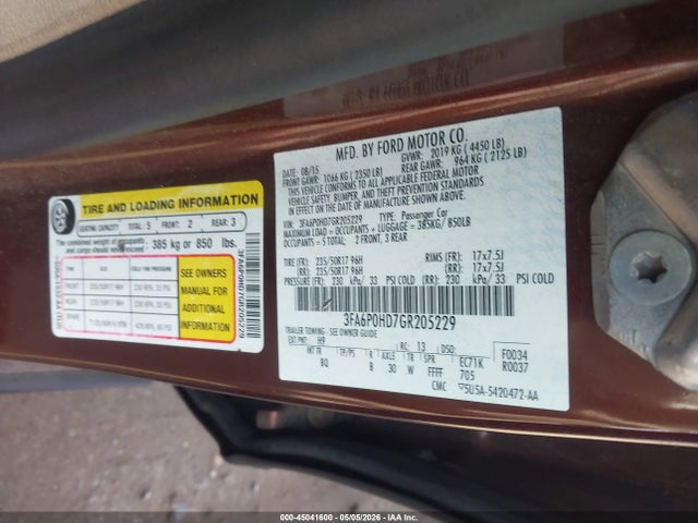2016 FORD FUSION SE 照片 9