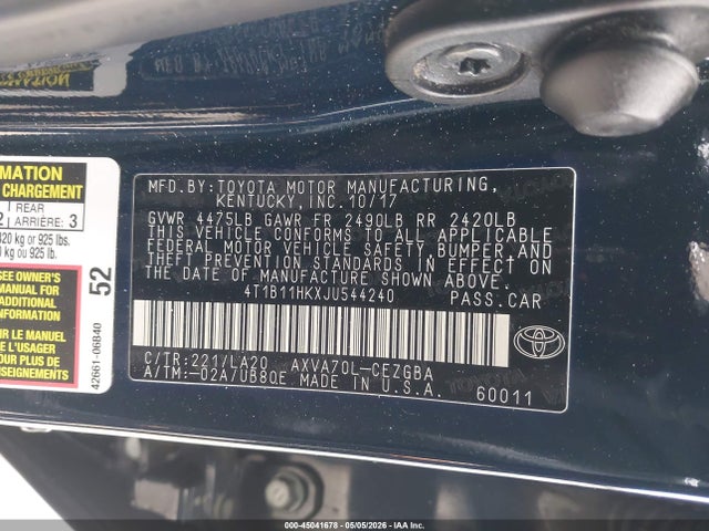 صورة 9 لـ 2018 Toyota CAMRY XLE