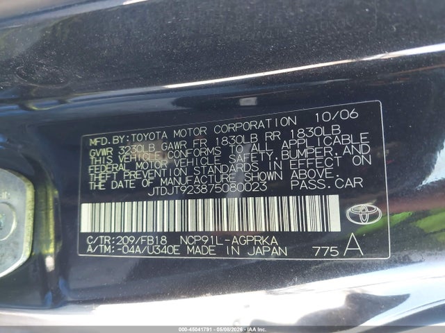 2007 Toyota YARIS — фото 9
