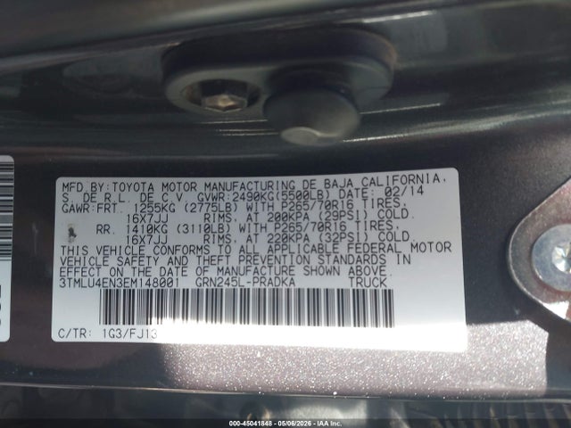 2014 Toyota TACOMA BASE V6 photo 9
