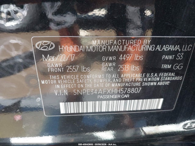 صورة 9 لـ 2017 Hyundai SONATA LIMITED