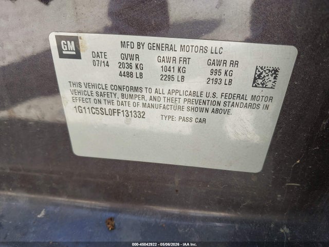 2015 Chevrolet MALIBU 1LT 照片 9