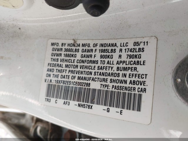 2012 Honda CIVIC LX — фото 9