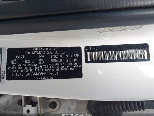 2021 KIA FORTE GT-LINE 照片 9