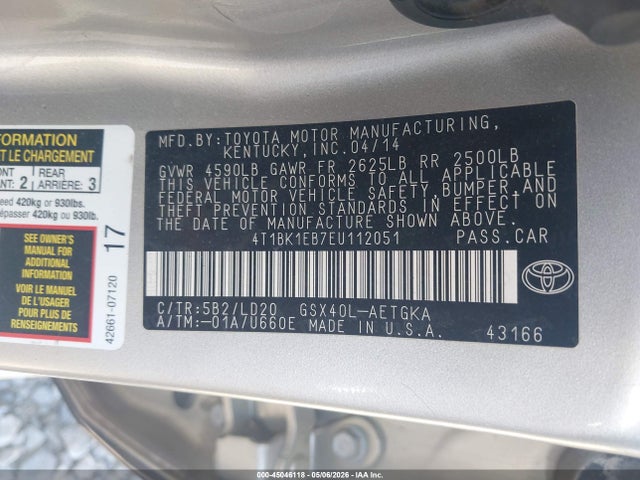 2014 Toyota AVALON XLE photo 9