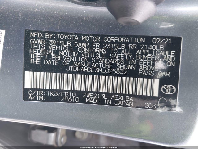 2021 Toyota COROLLA HYBRID LE 照片 9