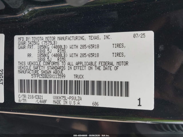 صورة 9 لـ 2025 Toyota TUNDRA HYBRID TRD PRO HYBRID CREWMAX 5.5' BED