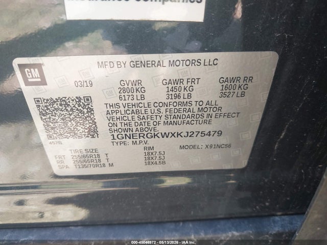 2019 CHEVROLET TRAVERSE 1LT 9