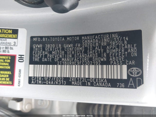 صورة 9 لـ 2015 Toyota COROLLA S PLUS