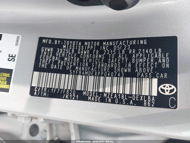 صورة 9 لـ 2023 Toyota COROLLA LE