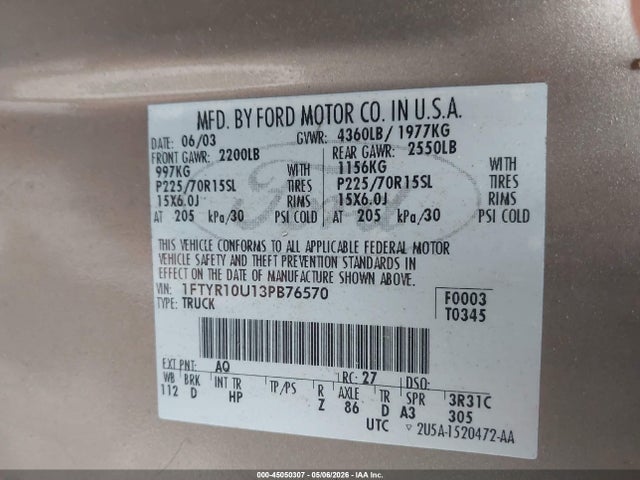 FORD RANGER EDGE/XL/XLT - 9