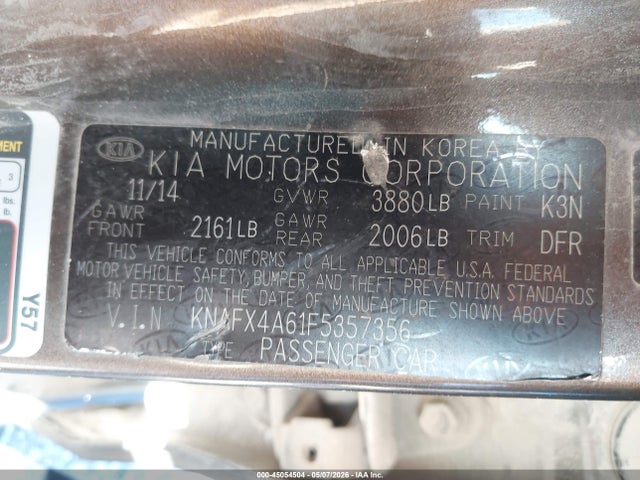 2015 KIA FORTE LX — фото 9