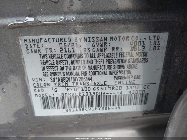 2021 Nissan SENTRA SV XTRONIC CVT — фото 9