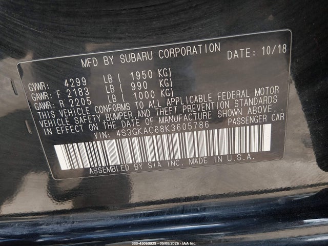 2019 Subaru IMPREZA 2.0I PREMIUM photo 9