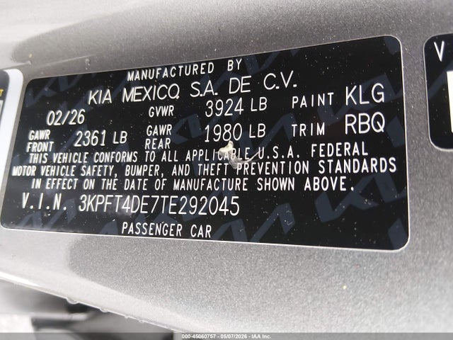 2026 KIA K4 LXS 照片 9