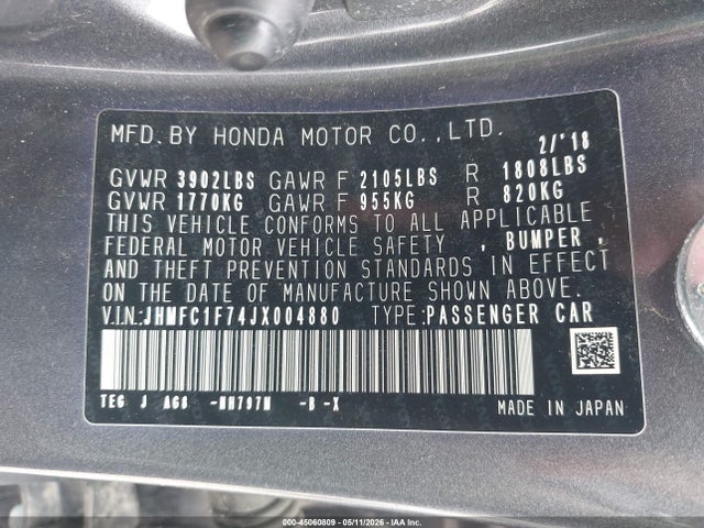 2018 Honda CIVIC EX-L 照片 9