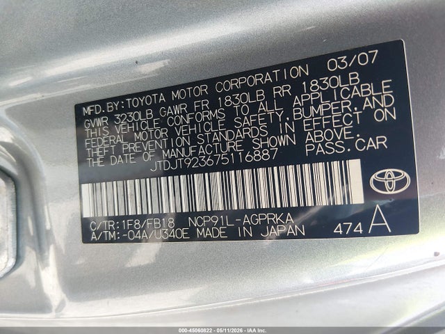 2007 Toyota YARIS photo 9