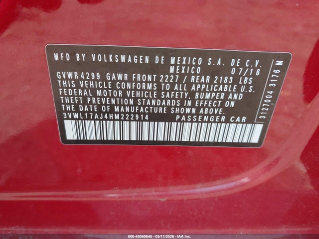 2017 Volkswagen JETTA 1.8T SEL 照片 9