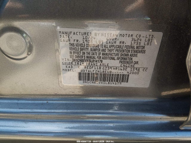 2025 Nissan VERSA 1.6 SV 照片 9