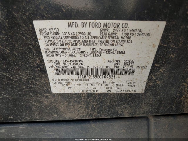 2014 FORD TAURUS LIMITED 照片 9
