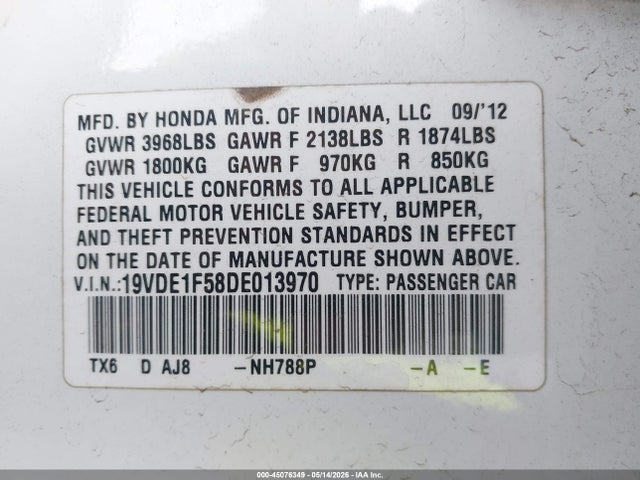2013 Acura ILX 2.0L 照片 9