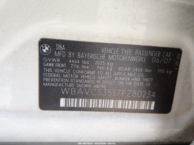2007 BMW 328I 照片 9