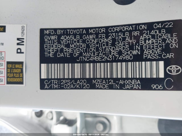 صورة 9 لـ 2022 Toyota COROLLA XSE
