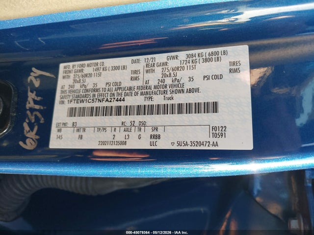 2022 FORD F-150 XLT 照片 9