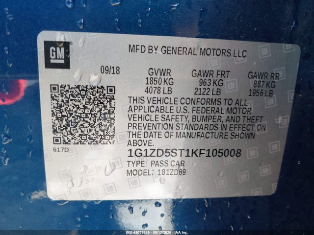 2019 CHEVROLET MALIBU LT 9