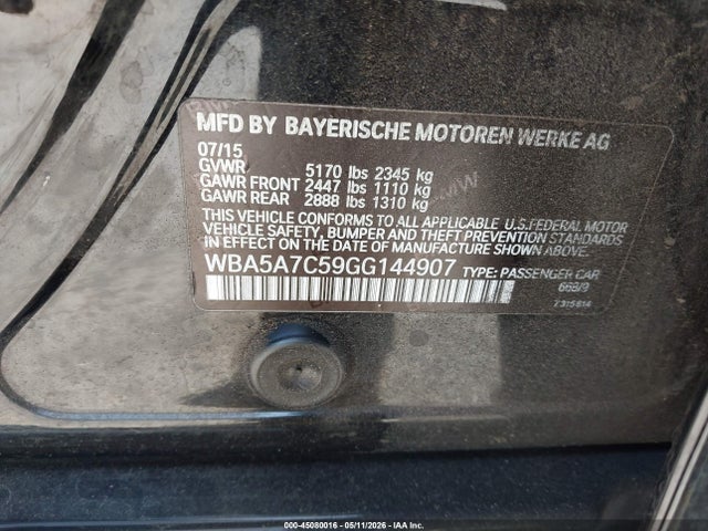 2016 BMW 528I XDRIVE 照片 9