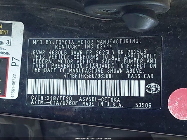 2014 Toyota CAMRY SE — фото 9