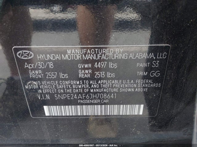 2018 Hyundai SONATA SE — фото 9