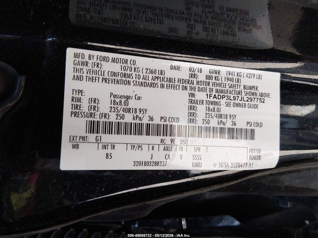 2018 FORD FOCUS ST 照片 9