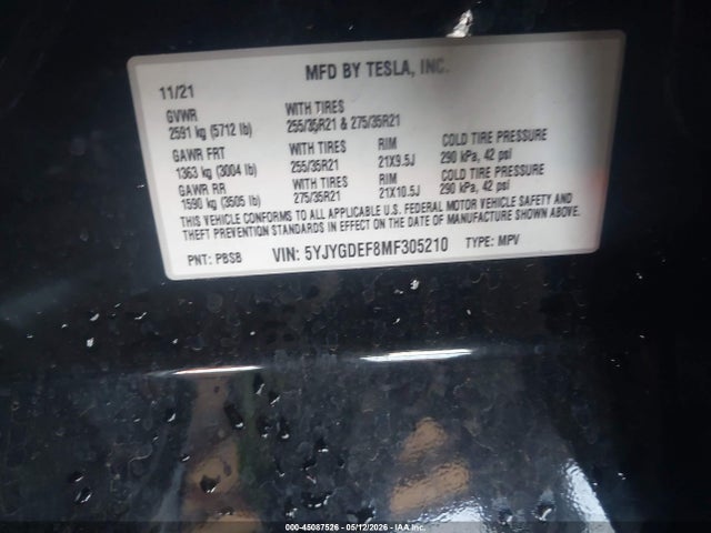 2021 TESLA MODEL Y PERFORMANCE DUAL MOTOR ALL-WHEEL DRIVE 9