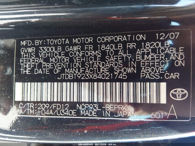 2008 Toyota YARIS photo 9