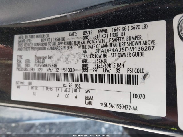 صورة 9 لـ 2013 FORD FIESTA S