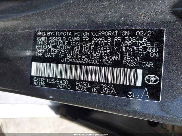 2021 TOYOTA MIRAI XLE 9