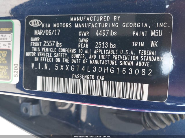 2017 KIA OPTIMA LX — фото 9