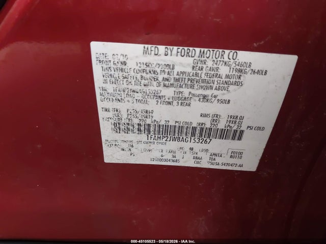 صورة 9 لـ 2010 FORD TAURUS LIMITED