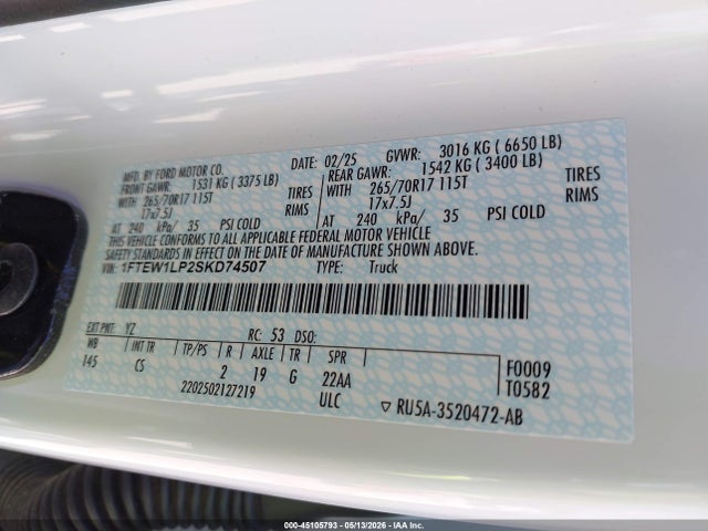 2025 FORD F-150 XL 照片 9